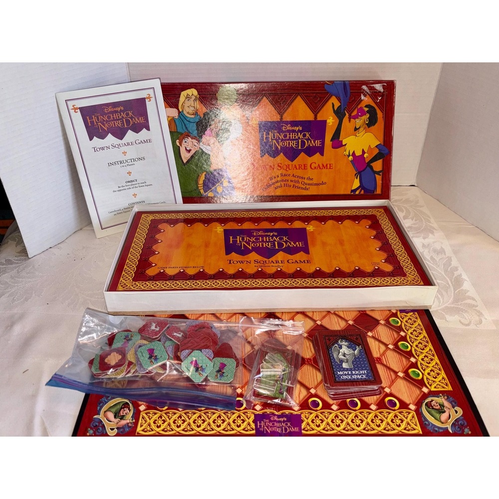 Vintage 1996 Disney's The Hunchback of Notre Dame Town Square Board Game
